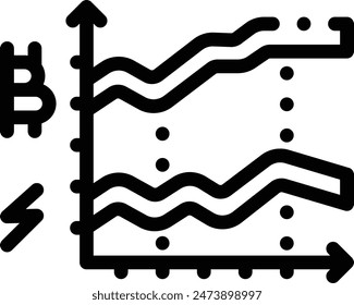 bitcoin icon. Thin Linear Style Design Isolated On White Background