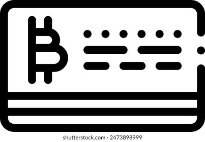bitcoin icon. Thin Linear Style Design Isolated On White Background