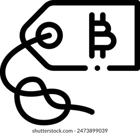 bitcoin icon. Thin Linear Style Design Isolated On White Background