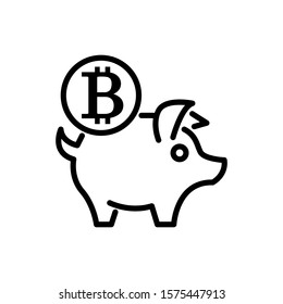 bitcoin icon in trendy flat design