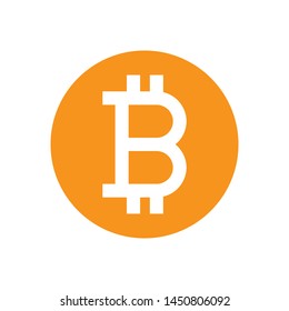 Bitcoin icon in trendy flat style design. Vector graphic illustration. Suitable for website design, logo, app, and ui. EPS 10.