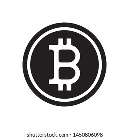 Bitcoin icon in trendy flat style design. Vector graphic illustration. Suitable for website design, logo, app, and ui. EPS 10.