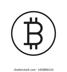 Bitcoin icon in trendy flat style design. Vector graphic illustration. Suitable for website design, logo, app, and ui. EPS 10.