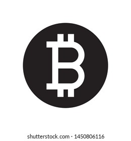 Bitcoin icon in trendy flat style design. Vector graphic illustration. Suitable for website design, logo, app, and ui. EPS 10.
