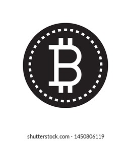 Bitcoin icon in trendy flat style design. Vector graphic illustration. Suitable for website design, logo, app, and ui. EPS 10.