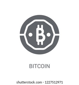 Bitcoin icon. Trendy Bitcoin logo concept on white background from Cryptocurrency economy and finance collection. Suitable for use on web apps, mobile apps and print media.
