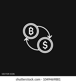 Bitcoin icon vector