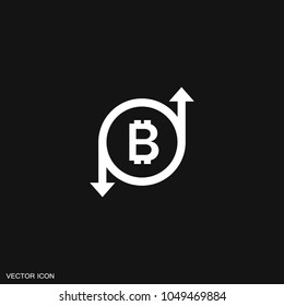 Bitcoin icon vector