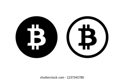 Bitcoin icon vector