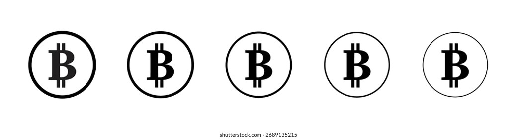 Ilustración de Arte vectorial de icono de Bitcoin