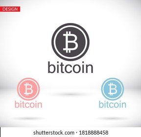 icono de bitcoin. bitácora vectorial. bitcoin ilustrativo. 10 eps bitcoin. bitcoin de imagen simple