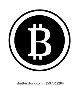 Bitcoin Icon, Bitcoin Vector Black Color