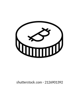Icono de bitcoin. Clipart vector aislado en fondo blanco.