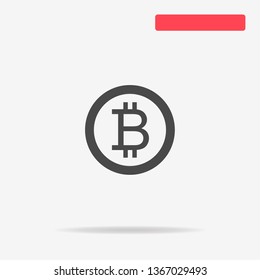 Bitcoin icon. Vector concept illustration for design.