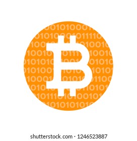 bitcoin icon vector / currency