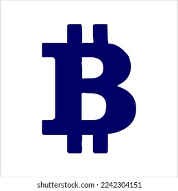 bitcoin icon vector. digital currency bitcoin icon isolated on white background with assorted shapes. cool and unique bitcoin icon set.