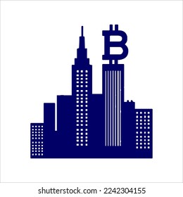 bitcoin icon vector. digital currency bitcoin icon isolated on white background with assorted shapes. cool and unique bitcoin icon set.