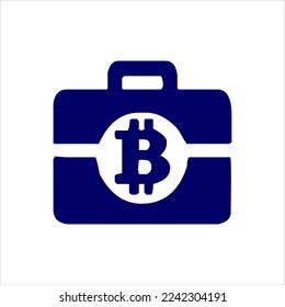 vector de icono de bitcoin. icono de bitcoin de moneda digital aislado en fondo blanco con varias formas. conjunto de iconos de bitcoin fresco y único.