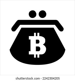 Bitcoin-Icon-Vektorgrafik. Bitcoin-Symbol in digitaler Währung einzeln auf weißem Hintergrund mit verschiedenen Formen. cooles und einzigartiges Bitcoin-Icon-Set.