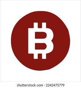 bitcoin icon vector. digital currency bitcoin icon isolated on white background with assorted shapes. cool and unique bitcoin icon set.