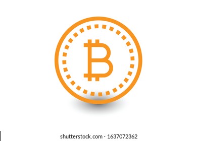 Bitcoin icon vector , digital money