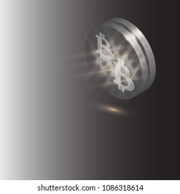 Bitcoin icon vector illustration