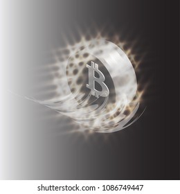 Bitcoin icon vector illustration