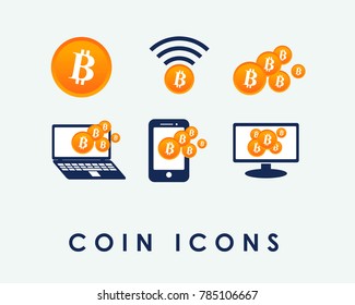 bitcoin icon vector illustration