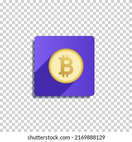 Bitcoin icon vector illustration, easy to use, easy to change color, EPS 10