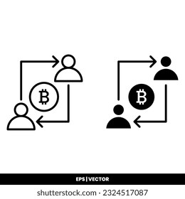 Bitcoin Symbol Vektorgrafik Logo Vorlage für viele Zwecke. Einzeln auf weißem Hintergrund.