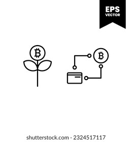 Icono de bitcoin ilustra la plantilla de logotipo para muchos fines. Aislado sobre fondo blanco.