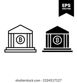 Bitcoin icon vector illustration logo template for many purpose. Isolated on white background.