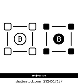 Icono de bitcoin ilustra la plantilla de logotipo para muchos fines. Aislado sobre fondo blanco.