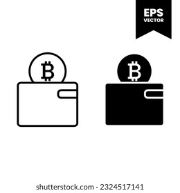 Bitcoin icon vector illustration logo template for many purpose. Isolated on white background.