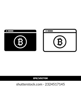 Bitcoin Symbol Vektorgrafik Logo Vorlage für viele Zwecke. Einzeln auf weißem Hintergrund.