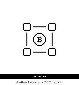 Bitcoin icon vector illustration logo template for many purpose. Isolated on white background.