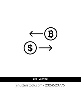 Bitcoin icon vector illustration logo template for many purpose. Isolated on white background.
