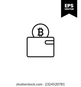 Icono de bitcoin ilustra la plantilla de logotipo para muchos fines. Aislado sobre fondo blanco.