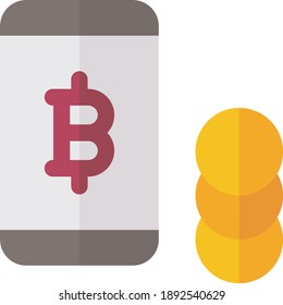 bitcoin icon vector illustration on white background, bitcoin icon, logo bitcoin, logo business