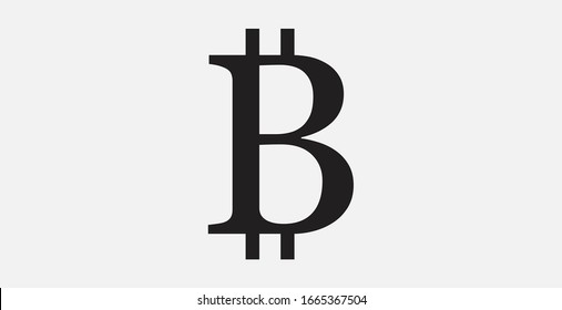Icono de bitcoin. Icono de ilustración del vector. Icono simple. Símbolo de divisa criptográfica y signo de moneda