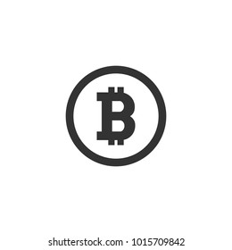 Bitcoin icon. Vector isolated.