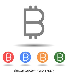 Bitcoin-Symbol, Vektorsymbol einzeln auf Hintergrund