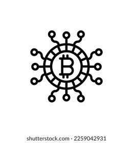 Bitcoin icon in vector. Logotype