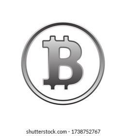 Bitcoin icon vector on white background