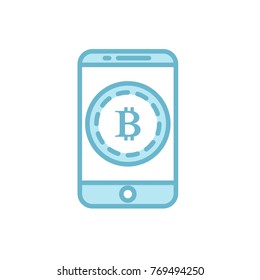 bitcoin icon vector shady style