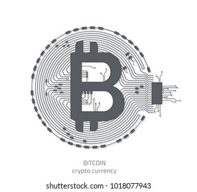 Bitcoin icon, vector sign, payment symbol, coin logo