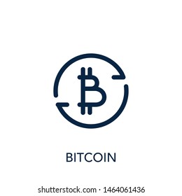Bitcoin icon, vector sign, payment symbol, coin icon. Crypto currency, virtual electronic, internet money. Cryptocurrency e-commerce concept - Vector