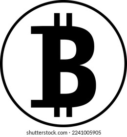Icono de bitcoin, signo de vector, símbolo de pago, logotipo de moneda. Moneda criptográfica, electrónica virtual, dinero de internet..eps