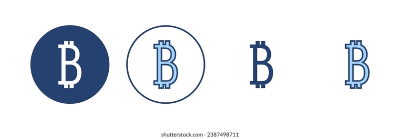 Vector de icono de bitcoin. símbolo y signo de bitcoin. símbolo de pago. logotipo de criptodivisa