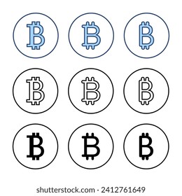 Bitcoin icon vector. bitcoin sign and symbol. payment symbol. cryptocurrency logo